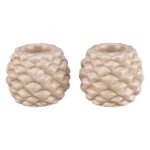 LIVARNO Home Glass Candle Holders, 2-Pack