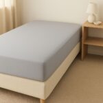 SANSIBAR Stretch jersey sheet, 180 – 200 x 200 cm (gray) - Image 2