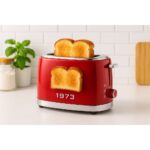 Silvercrest Retro Chrome Toaster 1973 Red - Image 2