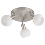 LIVARNO Triple LED Ceiling Light Chrome Spiral