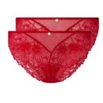 ESMARA Women’s 2-Pack Briefs (Red, M)