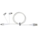 TRONIC 3-in-1 charging and data cable (white)