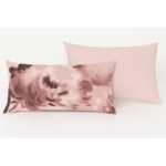 Michalsky Satin Pillowcase Set, 40x80 cm, Pink Pattern, 2-Piece