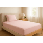 Michalsky Jersey Fitted Sheet, Light Pink, 90-100x200cm - Image 2