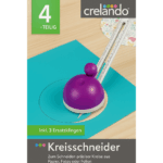 CRELANDO Circle cutter 4 pieces with 3 replacement blades