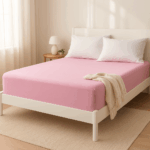 LIVARNO home Stretch jersey sheet, 90 – 100 x 200 cm (pink) - Image 2