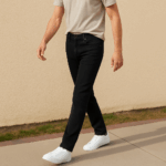 LIVERGY Men's Straight Fit Jeans, Black, 36/32 - Image 2