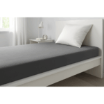 LIVARNO Home Fleece Fitted sheet, 90 – 100 x 200 cm (pale grey) - Image 2