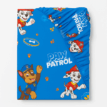 Children's fitted sheet, 90 – 100 x 200 cm (Paw Patrol/blue)