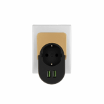 CET Electrical Socket + 2xUSB Splitter + Holder
