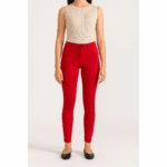 ESMARA Women’s Skinny Fit Jeans (Red, 40) - Image 2