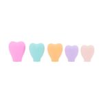 Set of 5 protective caps for makeup brushes