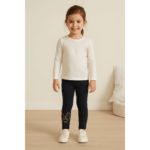 LUPILU Girls' Leggings, Navy (98/104) - Image 2