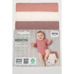 LUPILU Baby 3 Bodysuits, Pink/Beige (0-2 Months) - Image 2