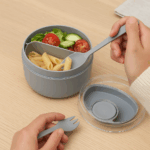 DUO Compact Lunch Box With Spork – Ideal For Meals On The Go. - Image 2