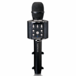 LENCO BMC-180BK - Bluetooth Karaoke microphone with speaker & lighting - Black