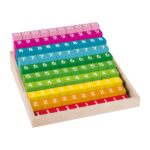 Playtive Montessori Rainbow Number Cube Game
