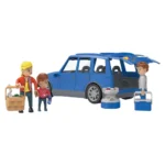 PLAYTIVE Go Set Family Van Car Light & Sound Effects 41-piece Trailer Hitch