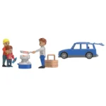 PLAYTIVE Go Set Family Van Car Light & Sound Effects 41-piece Trailer Hitch - Image 4