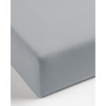 LIVARNO Jersey Fitted Sheet, 140-160x200cm, Grey - Image 2