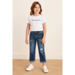 Pepperts Girls' Mom Fit Jeans, Size 140, Blue - Image 2