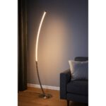 LIVARNO Home LED Floor Lamp, Matt Nickel - Image 2