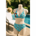 Girls' swimsuit (146/152, bikini, Minnie Mouse/turquoise) - Image 2