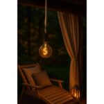 LIVARNO Amber Glass LED Outdoor Hanging Lamp - Image 2