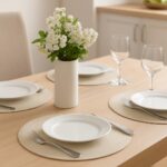 LIVARNO home Tablecloth, Ø 38 cm, 4 pieces (cream) - Image 2