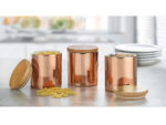 ESMEYER Porcelain jars, 3 pieces (11 cm, copper)