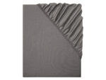 LIVARNO home Cotton sateen fitted sheet, 90 – 100 x 200 cm (dark grey)