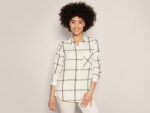 ESMARA® Women's flannel shirt (beige, S (36/38)) - Image 2