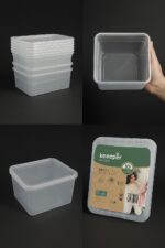KEEEPER Set of 5 Plastic Storage Boxes