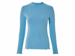 ESMARA Women's long-sleeved T-shirt, 2 pieces (black/blue, S (36/38)) - Image 2