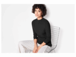 ESMARA Women's long-sleeved T-shirt, 2 pieces (black/blue, S (36/38)) - Image 5