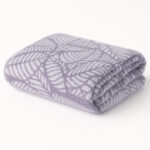 LIVARNO Home Terry towel, 70 x 140 cm (leaves/purple)