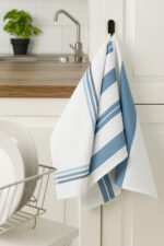 LIVARNO home Kitchen towel set, 5-piece (blue) - Image 2