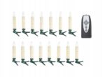 LIVARNO home Wireless LED Christmas Tree Candles, 15 Pieces (Rhinestones/Cream)