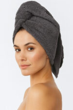 LIVARNO Hair Turban, Grey - Image 2