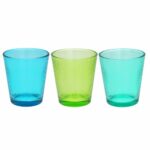 TOGNANA Set of Cups 3pcs, green & blue