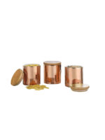 ESMEYER Porcelain jars, 3 pieces (11 cm, copper) - Image 2