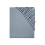 LIVARNO home Cotton sateen fitted sheet, 180 – 200 x 200 cm (blue)