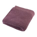 LIVARNO home Soft chenille blanket, 125 x 140 cm (purple)