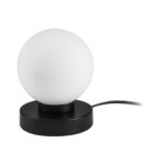 LIVARNO Home LED Table Lamp (Small Black Glass Ball)