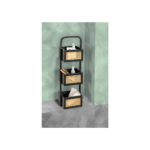 WENKO Bamboo shelf with 3 baskets - Image 2