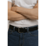LIVERGY® Men's Leather Belt (125, Black) - Image 2