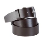 LIVERGY® Men's Leather Belt (115, Brown)