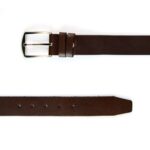 LIVERGY® Men's Leather Belt (125, Brown) - Image 2