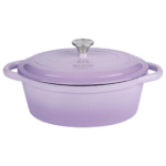 LIVARNO Home Cast Iron Dutch Oven 3.8 Liter Purple