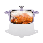 LIVARNO Home Cast Iron Dutch Oven 3.8 Liter Purple - Image 3
